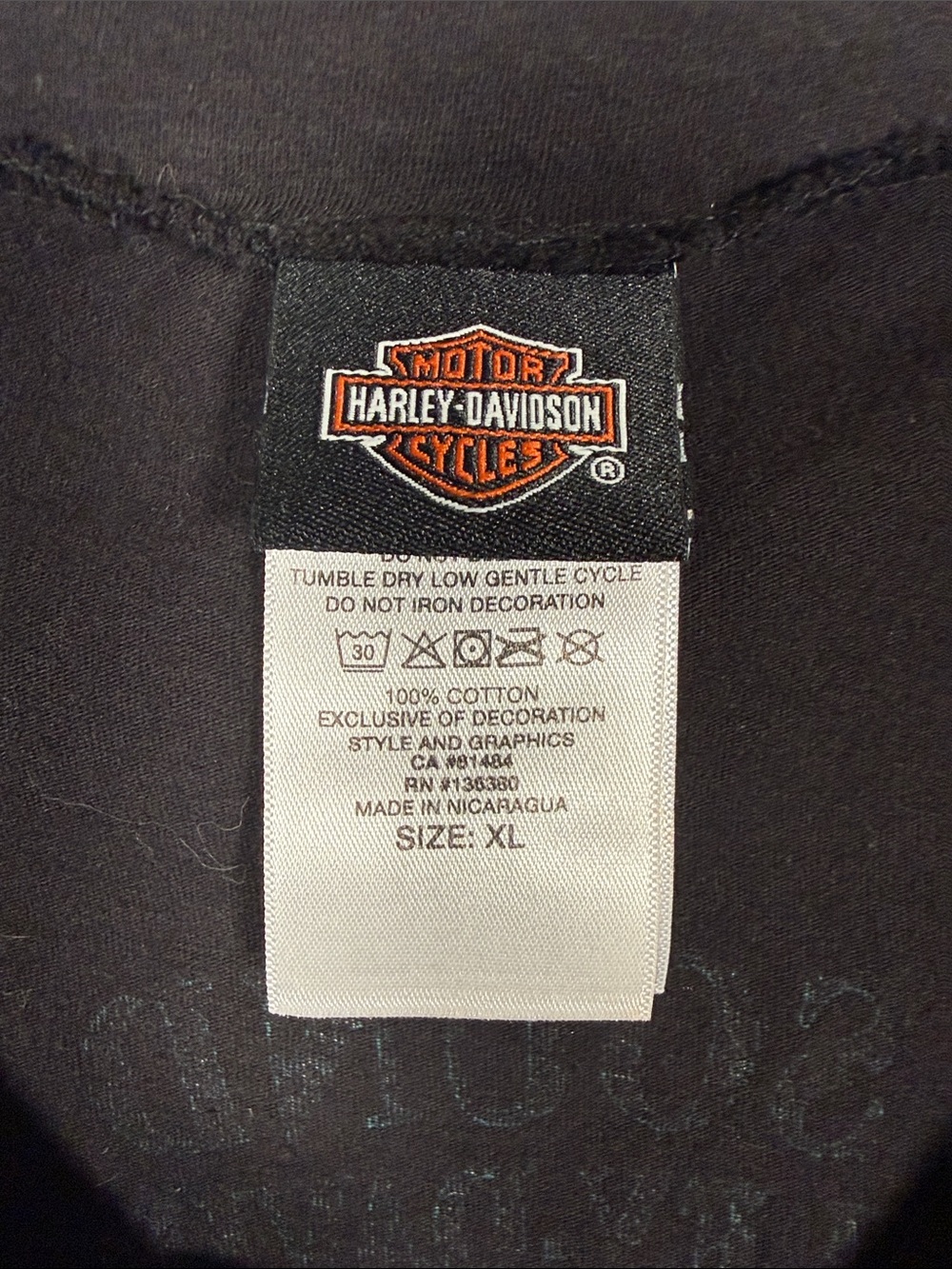Harley-Davidson Women’s Black Lace-Up Skull Graphic Long Sleeve Shirt - Picture 2 of 5